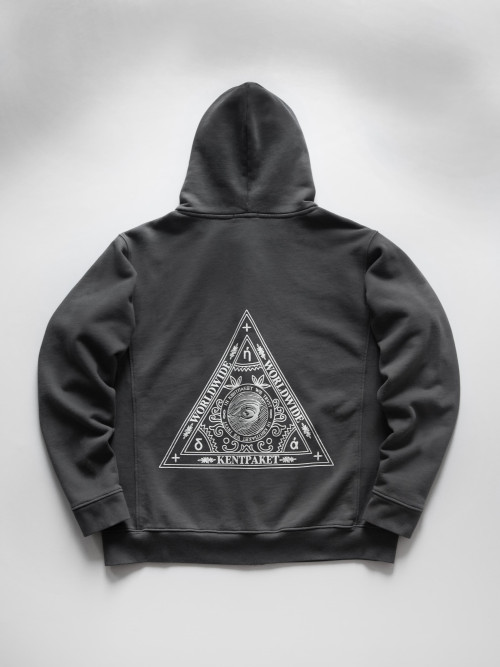 Triangle of Trust Zip hoodie Grey