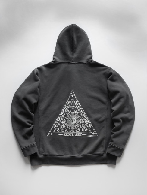 Triangle of Trust Zip hoodie Grey