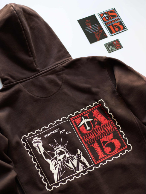 Hoodie KentPaket Lady Liberty Washed Brown