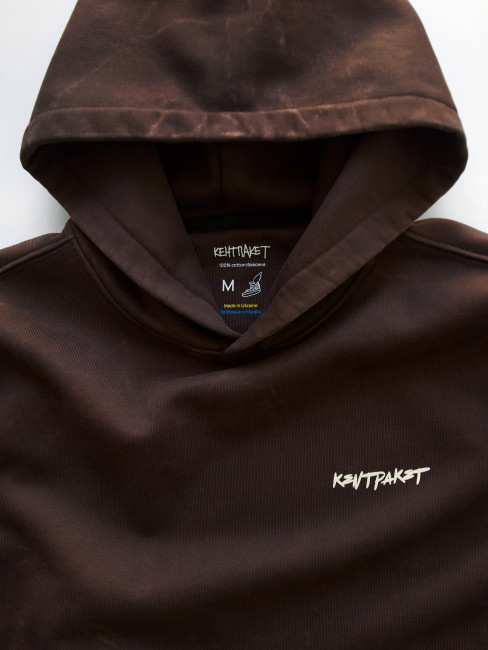 Hoodie KentPaket Lady Liberty Washed Brown