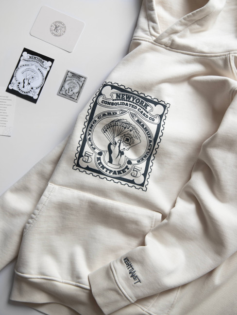 KentPaket Card Mark hoodie beige
