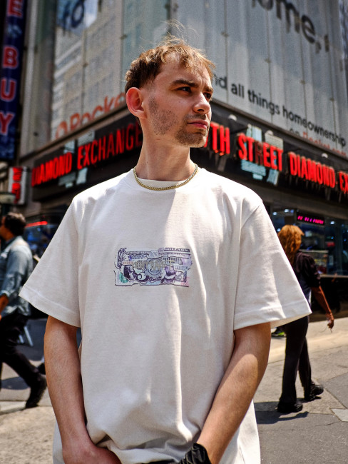 T-shirt KentPaket Deconstracted Wealth White