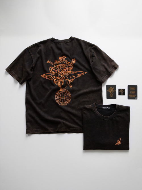 Футболка КентПакет Washed Hermes NY Black 2