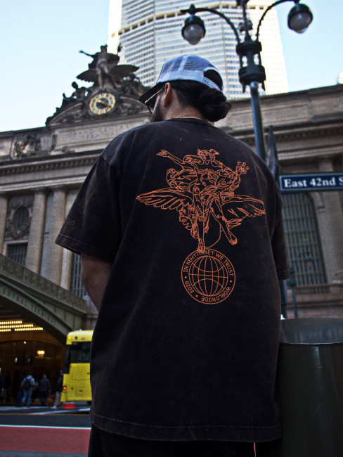 КентПакет Tshirt Washed Hermes NY Black