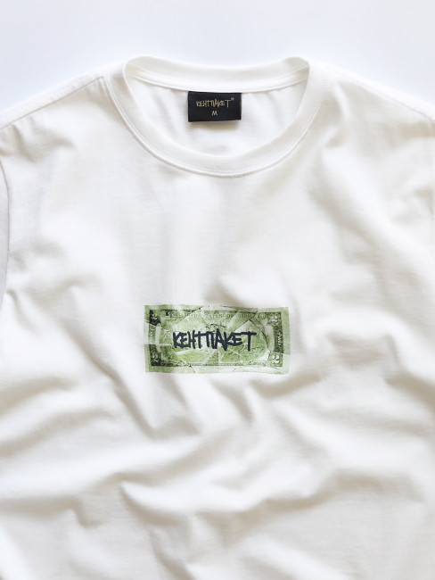Футболка КентПакет Glass Dollar logo tee White