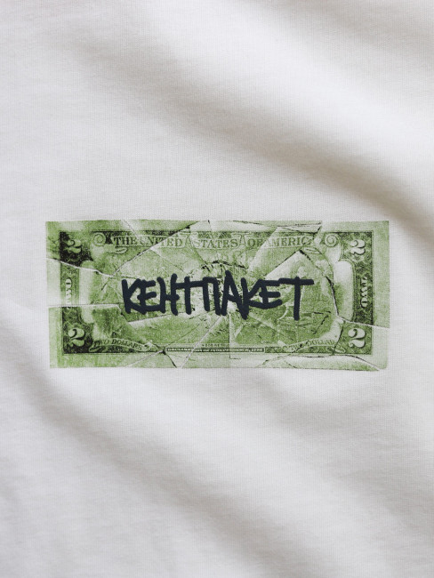 Футболка КентПакет Glass Dollar logo tee White