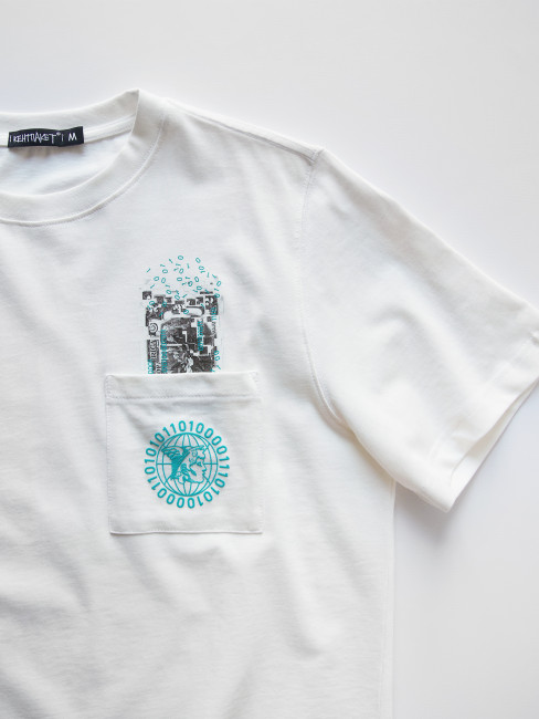 Футболка КентПакет Cyber $ Pocket Tee White