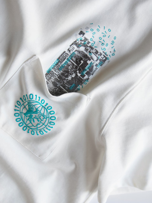 Футболка КентПакет Cyber $ Pocket Tee White