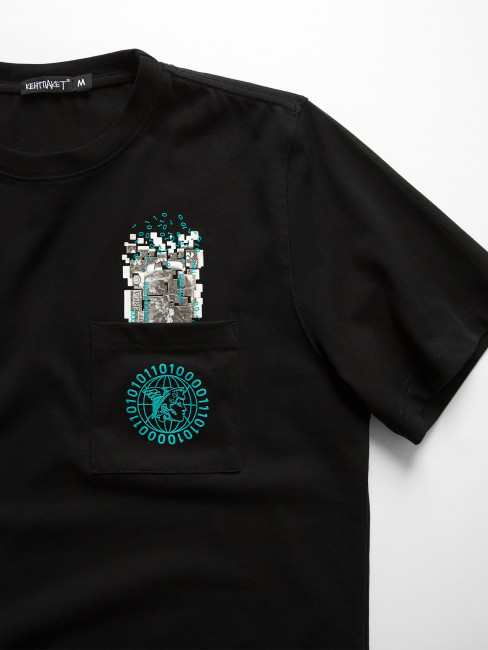 Футболка КентПакет Cyber $ Pocket Tee Black