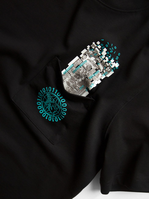 Футболка КентПакет Cyber $ Pocket Tee Black
