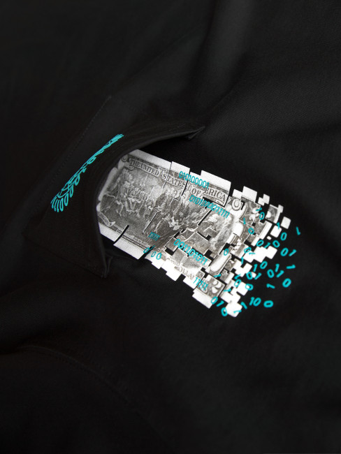 Футболка КентПакет Cyber $ Pocket Tee Black