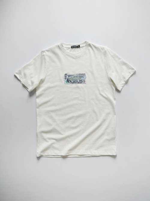 T-shirt KentPaket Deconstracted Wealth White