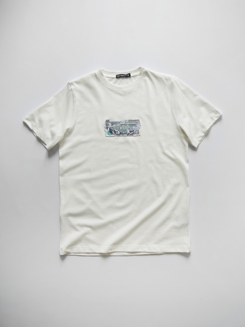 T-shirt KentPaket Deconstracted Wealth White