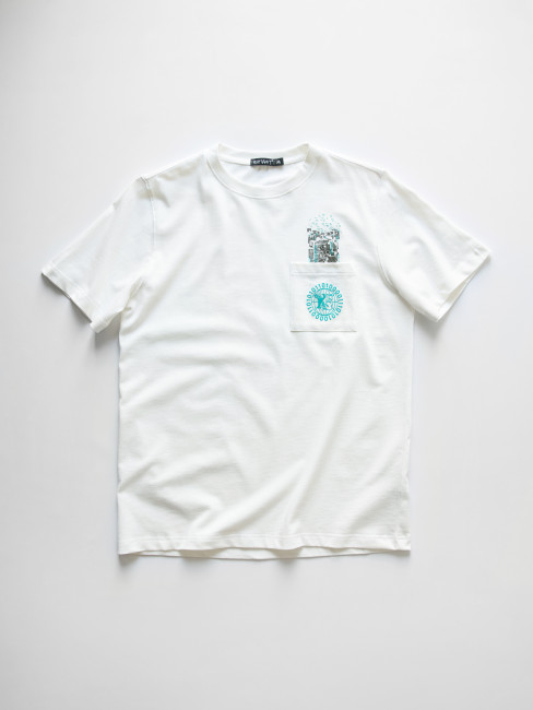 Футболка КентПакет Cyber $ Pocket Tee White