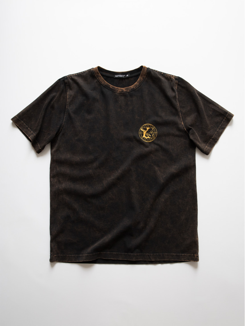 T-shirt KentPaket Washed Hermes Logo Tee Black