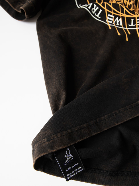 Футболка КентПакет Washed Hermes Logo Tee Black