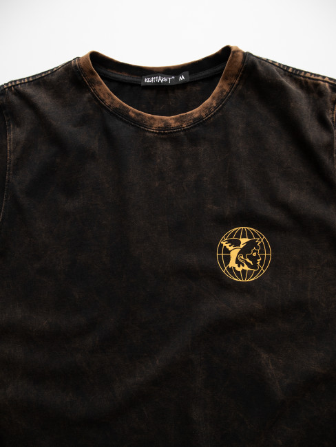 Футболка КентПакет Washed Hermes Logo Tee Black