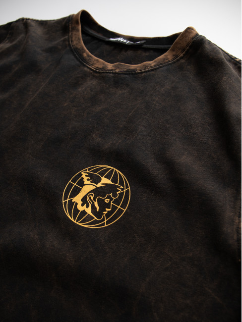 Футболка КентПакет Washed Hermes Logo Tee Black