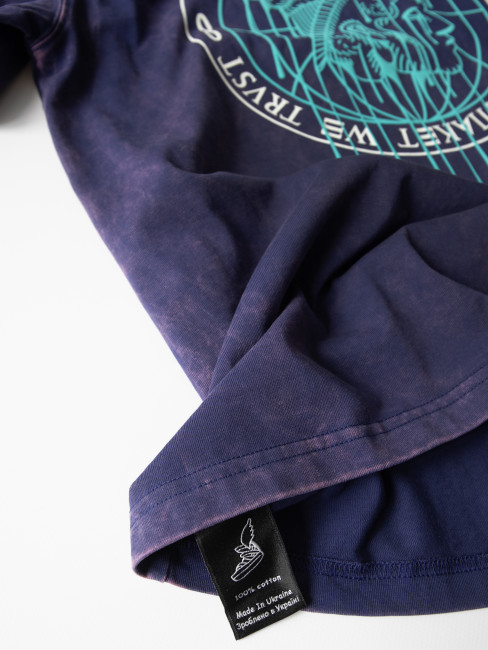 T-shirt KentPaket Washed Hermes Logo Tee Navy