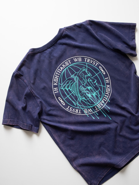 T-shirt KentPaket Washed Hermes Logo Tee Navy