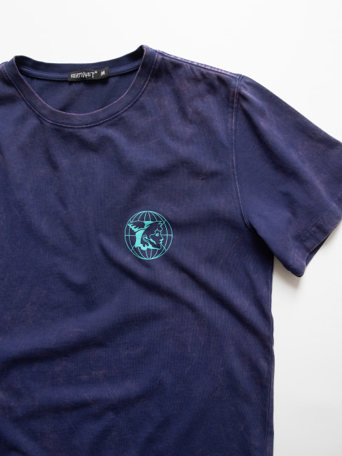 T-shirt KentPaket Washed Hermes Logo Tee Navy