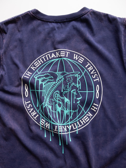 T-shirt KentPaket Washed Hermes Logo Tee Navy