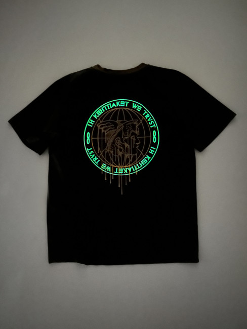 Футболка КентПакет Washed Hermes Logo Tee Black