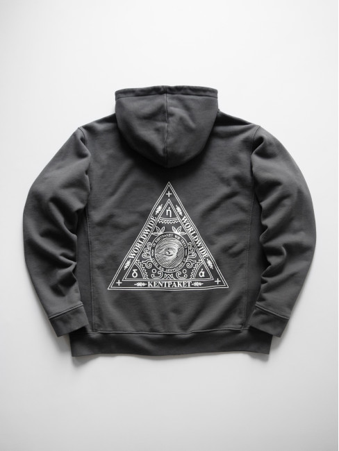 Triangle of Trust Zip hoodie Grey