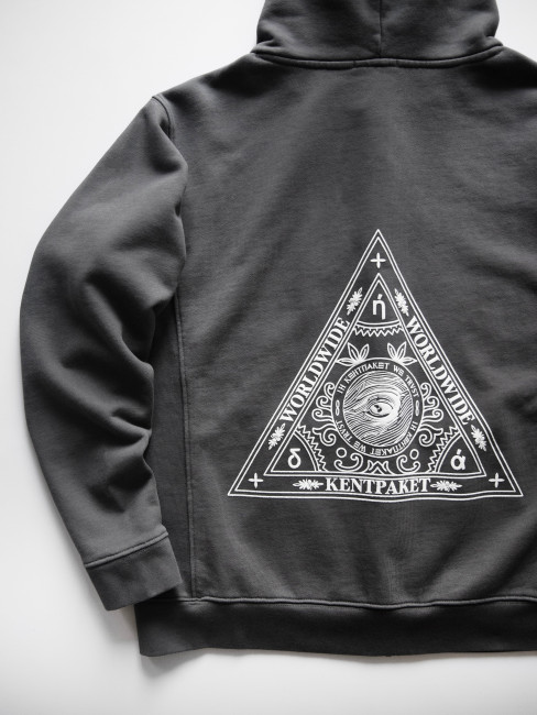 Triangle of Trust Zip hoodie Grey