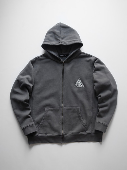 Triangle of Trust Zip hoodie Grey 2