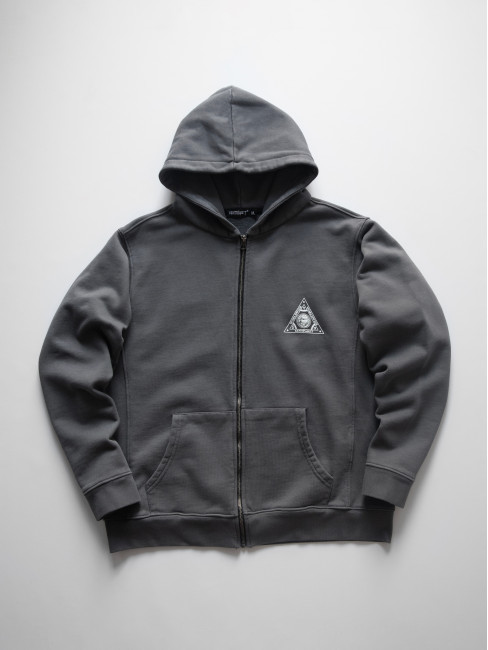 Triangle of Trust Zip hoodie Grey